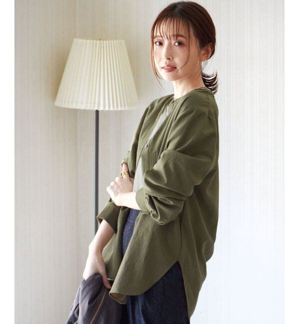 ikka「前後2WAYバンドカラーシャツ」|シャツ・ブラウス|