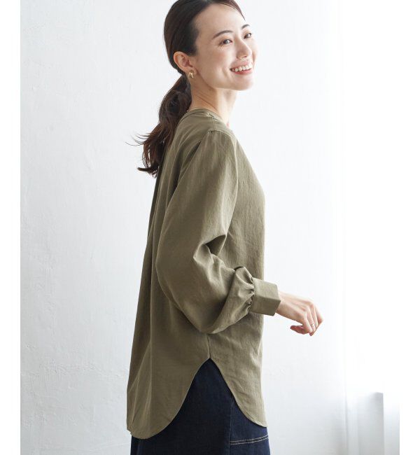 ikka「前後2WAYバンドカラーシャツ」|シャツ・ブラウス|