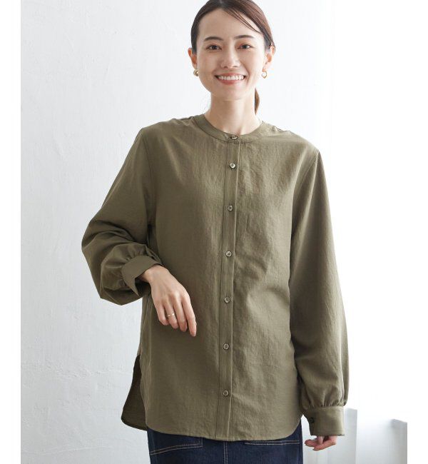 ikka「前後2WAYバンドカラーシャツ」|シャツ・ブラウス|