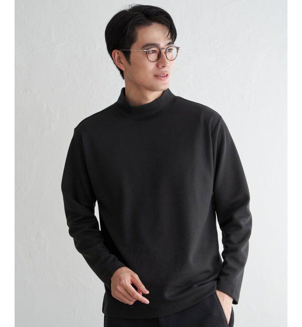 IKKA LOUNGE「ポンチモックネックロンT」|Tシャツ・カットソー|