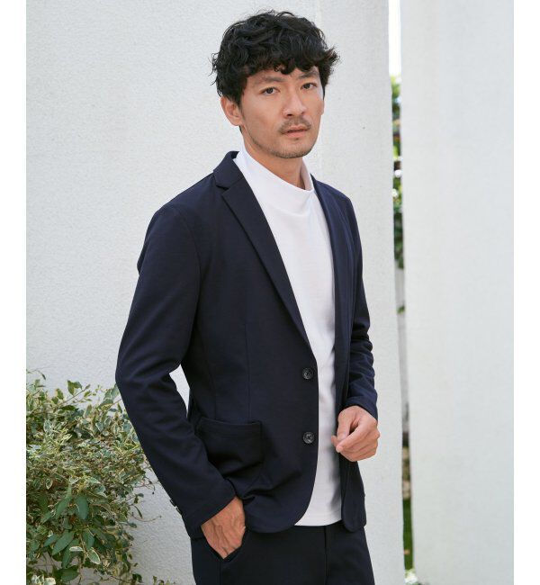 IKKA LOUNGE「ポンチモックネックロンT」|Tシャツ・カットソー|