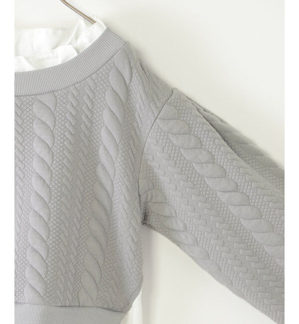 ikka kids「フクレジャカード襟フリルシャツレイヤープルオーバー（120~160cm）」|Tシャツ・カットソー|