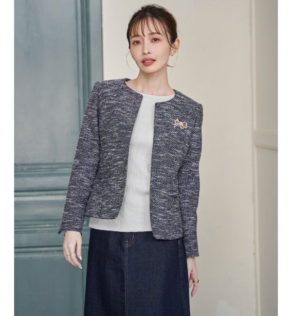 IKKA LOUNGE「【フォーマル対応】ファンシーツイードジャケット」|その他|