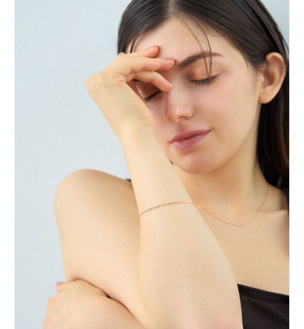 ete「[デュー] K18YG ダイヤモンド ブレスレット」|ブレスレット・バングル|