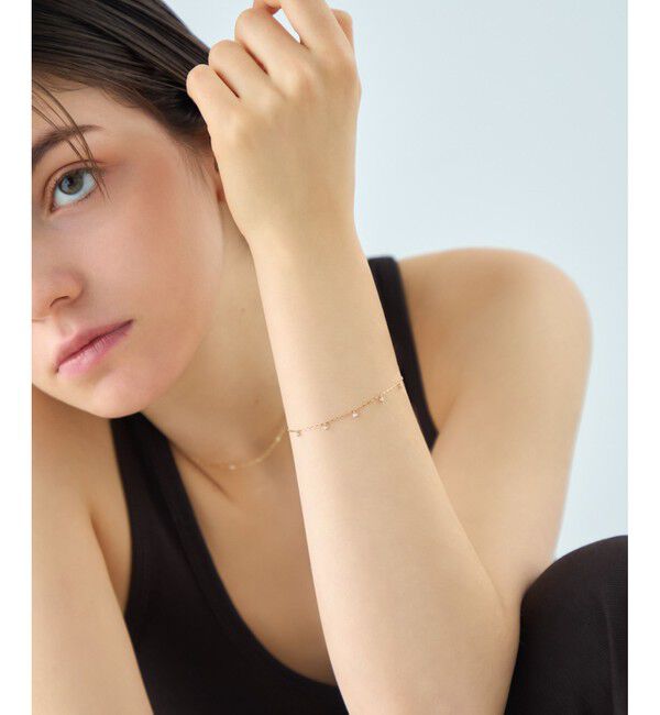 ete「[デュー] K18YG ダイヤモンド ブレスレット」|ブレスレット・バングル|