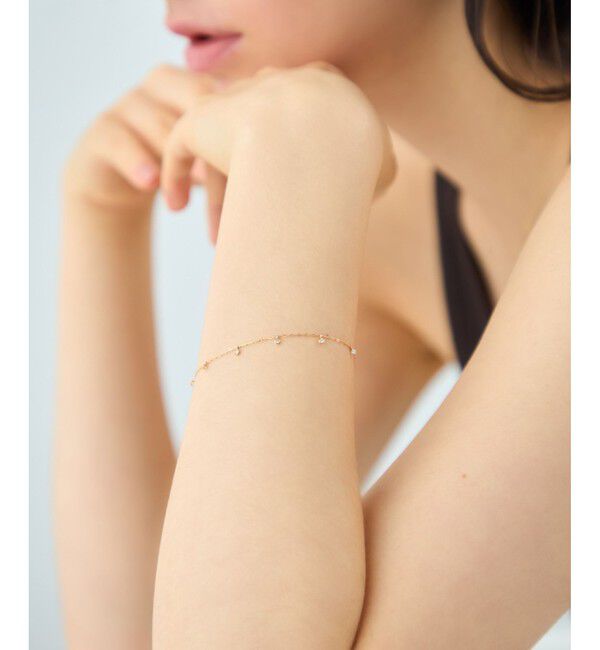 ete「[デュー] K18YG ダイヤモンド ブレスレット」|ブレスレット・バングル|