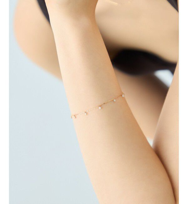 ete「[デュー] K18YG ダイヤモンド ブレスレット」|ブレスレット・バングル|