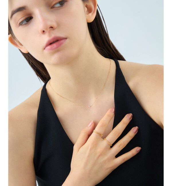 ete「[レースライン] K18YG ダイヤモンド ネックレス」|ネックレス|