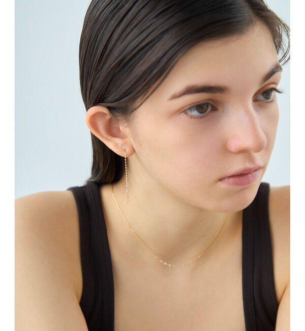 ete「[デュー] K18YG ダイヤモンド ピアス」|ピアス|