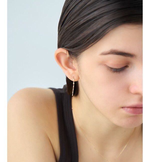 ete「[デュー] K18YG ダイヤモンド ピアス」|ピアス|