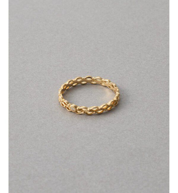 ete「[レースライン] K18YG ダイヤモンド リング」|リング|