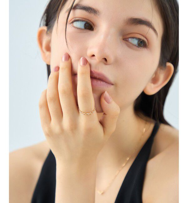 ete「[レースライン] K18YG ダイヤモンド リング」|リング|