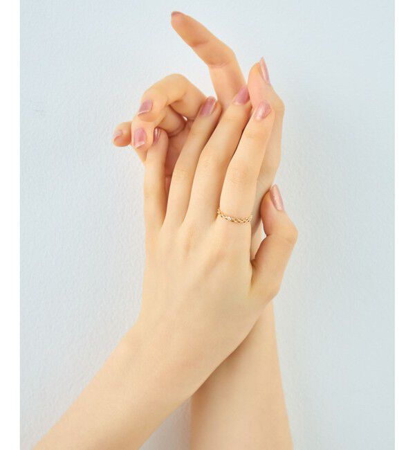 ete「[レースライン] K18YG ダイヤモンド リング」|リング|