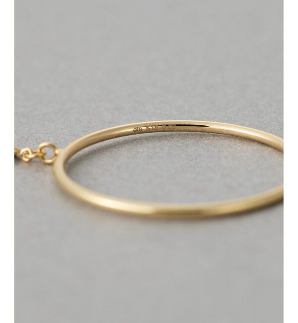 ete「[デュー] K18YG ダイヤモンド チェーンラインリング」|リング|