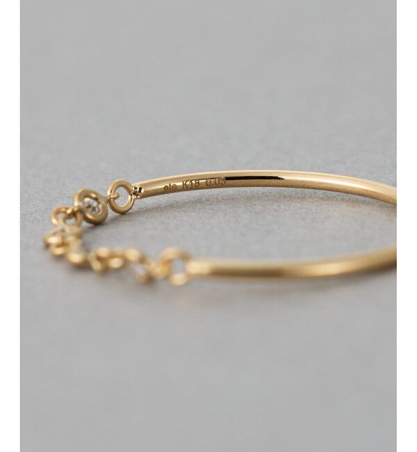 ete「[デュー] K18YG ダイヤモンド チェーンリング」|リング|