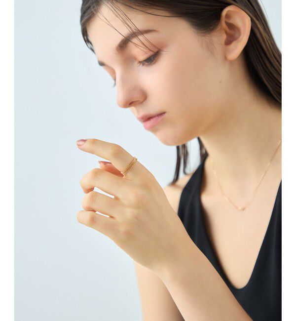 ete「[レースライン] K18YG リング」|リング|