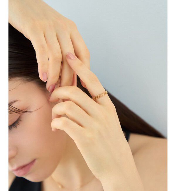 ete「[レースライン] K18YG リング」|リング|