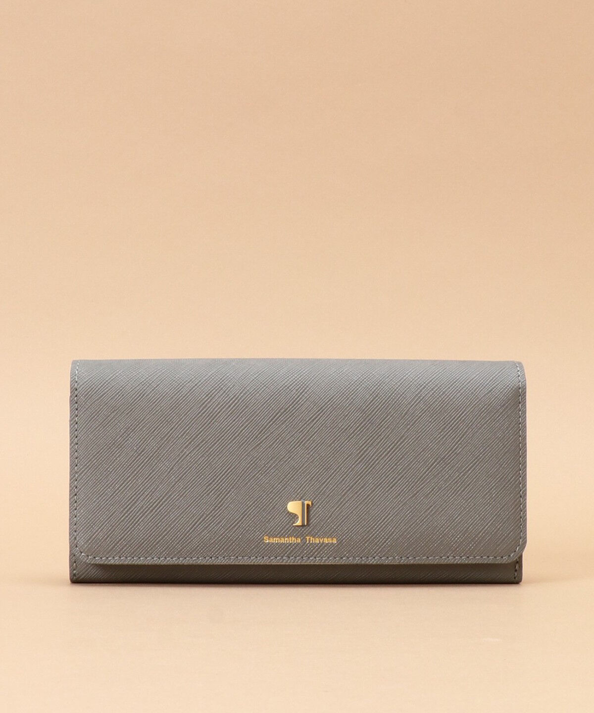 Samantha Thavasa「Pomme d'espoir ポムディスポワール バイカラー長財布」|財布|ダークグレー