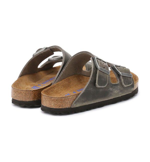 BIRKENSTOCK「【ビルケンシュトック】アリゾナ ソフトフットベッド/アイアン オイルドレザー/サンダル レディース」|サンダル|