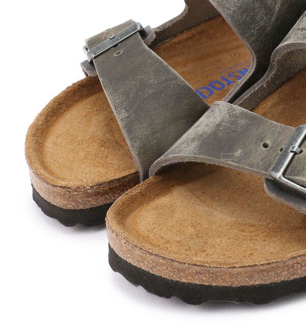 BIRKENSTOCK「【ビルケンシュトック】アリゾナ ソフトフットベッド/アイアン オイルドレザー/サンダル レディース」|サンダル|