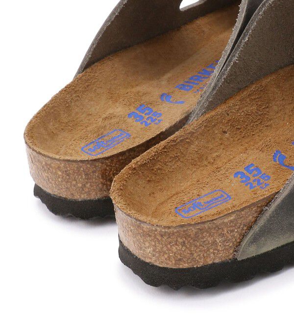 BIRKENSTOCK「【ビルケンシュトック】アリゾナ ソフトフットベッド/アイアン オイルドレザー/サンダル レディース」|サンダル|