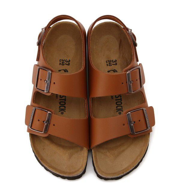 BIRKENSTOCK「【ビルケンシュトック】ミラノ/ジンジャーブラウン ナチュラルレザー/サンダル レディース」|サンダル|