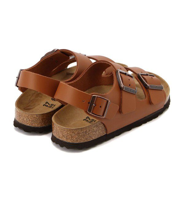 BIRKENSTOCK「【ビルケンシュトック】ミラノ/ジンジャーブラウン ナチュラルレザー/サンダル レディース」|サンダル|