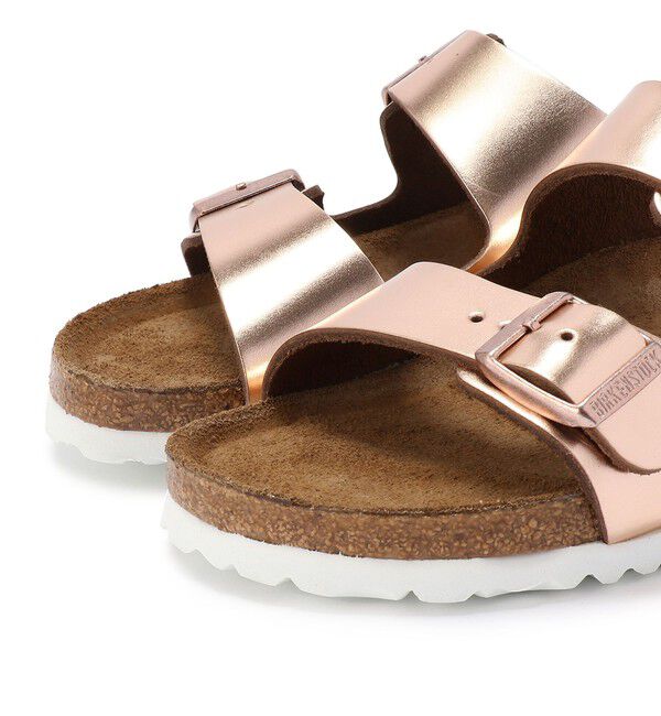 BIRKENSTOCK「【ビルケンシュトック】アリゾナ ソフトフットベッド/メタリックカッパー/サンダル レディース」|サンダル|