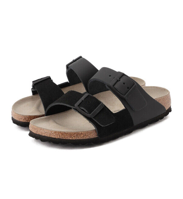 BIRKENSTOCK「 【ビルケンシュトック】アリゾナ スプリット/ブラック ナチュラルレザー スエードレザー/サンダル」|サンダル|ブラック