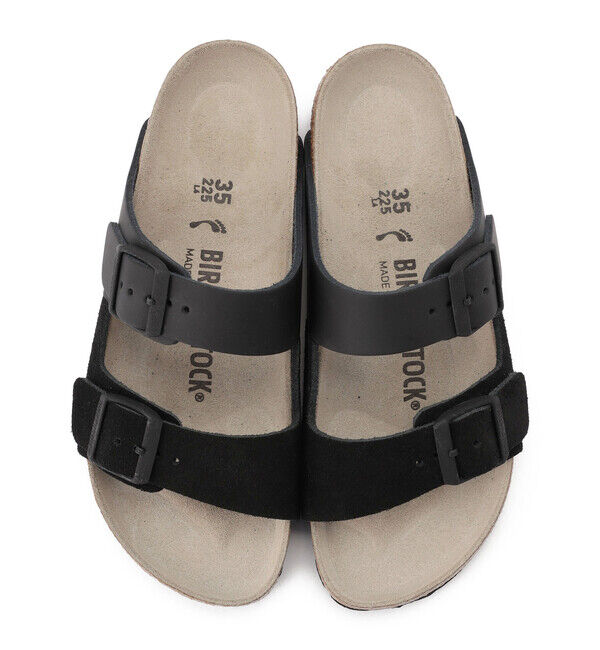 BIRKENSTOCK「 【ビルケンシュトック】アリゾナ スプリット/ブラック ナチュラルレザー スエードレザー/サンダル」|サンダル|