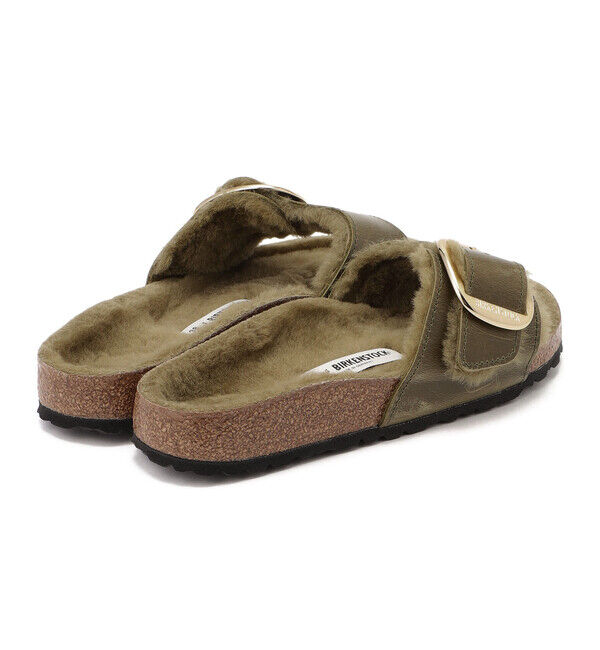 BIRKENSTOCK「【ビルケンシュトック】マドリッド ビッグバックル シアリング/オリーブ/サンダル レディース」|サンダル|
