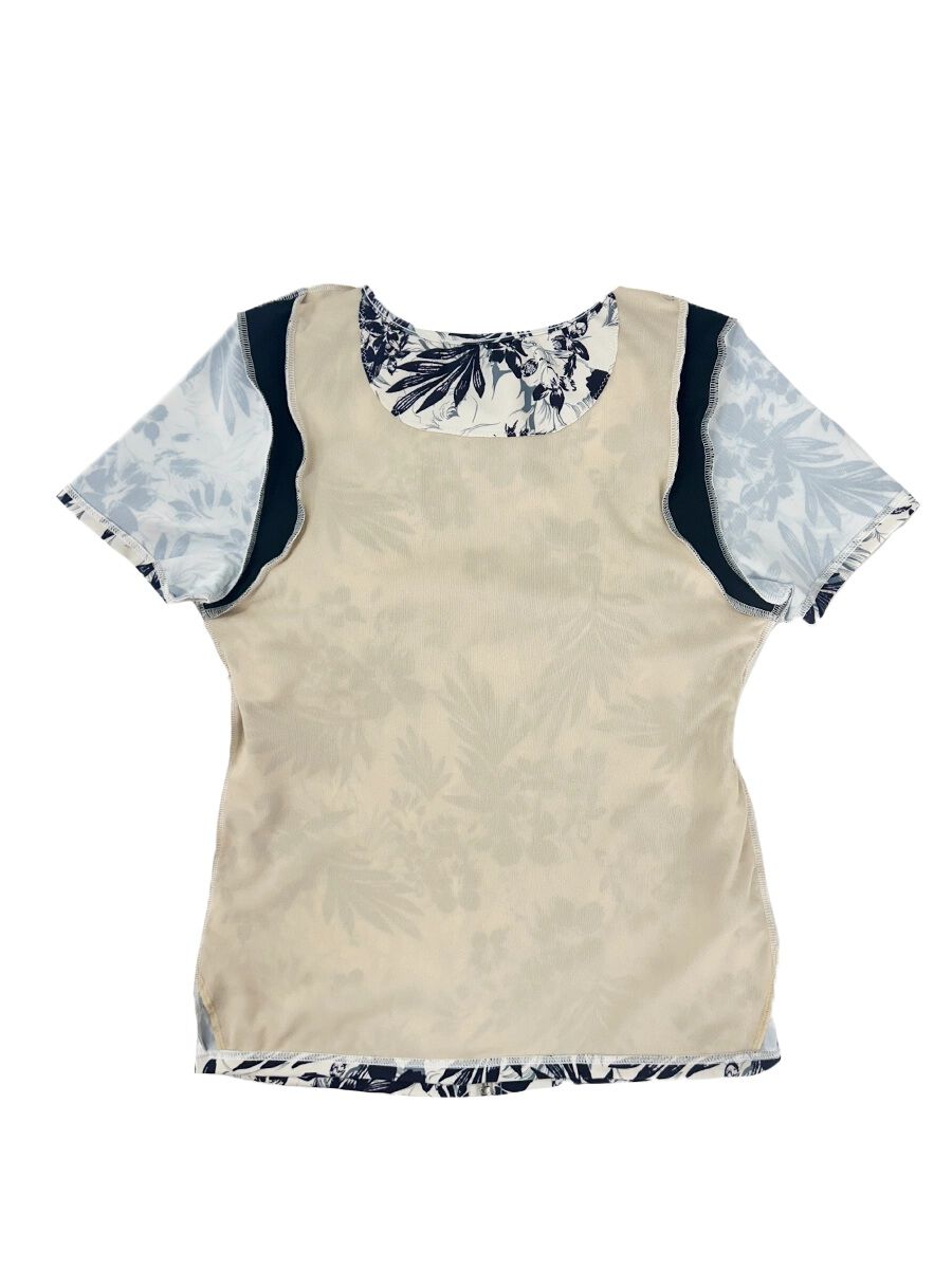 ALBOVE「ヴィンテージアロハ柄半袖フィットネス水着」|スポーツ|