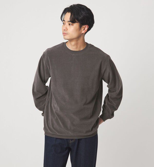 UNITED ARROWS green label relaxing「Z パイル クルーネック カットソー」|Tシャツ・カットソー|MD.GRAY