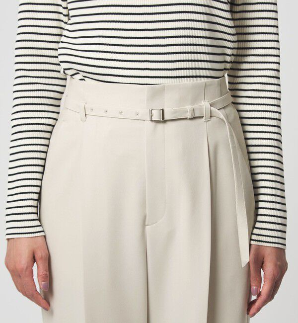 UNITED ARROWS green label relaxing「［size SHORT/TALLあり］パウドレ ワイド パンツ ナチュラル」|スラックス|