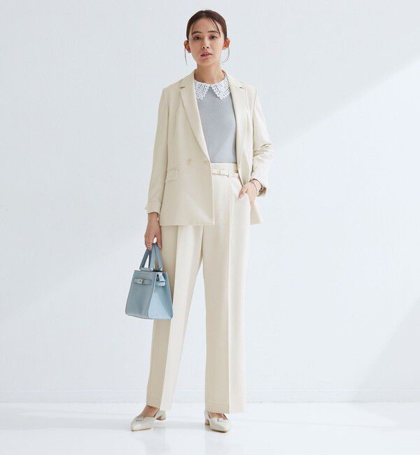 UNITED ARROWS green label relaxing「［size SHORT/TALLあり］パウドレ ワイド パンツ ナチュラル」|スラックス|