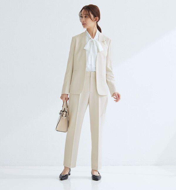 UNITED ARROWS green label relaxing「［size SHORT/TALLあり］パウドレ テーパード パンツ ナチュラル」|スラックス|