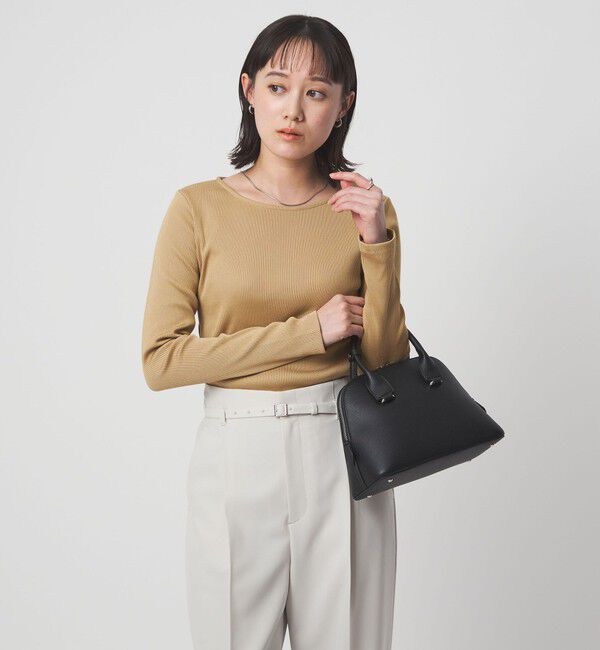 UNITED ARROWS green label relaxing「ブライトリブ ボートネック ロングスリーブ カットソー」|Tシャツ・カットソー|BEIGE