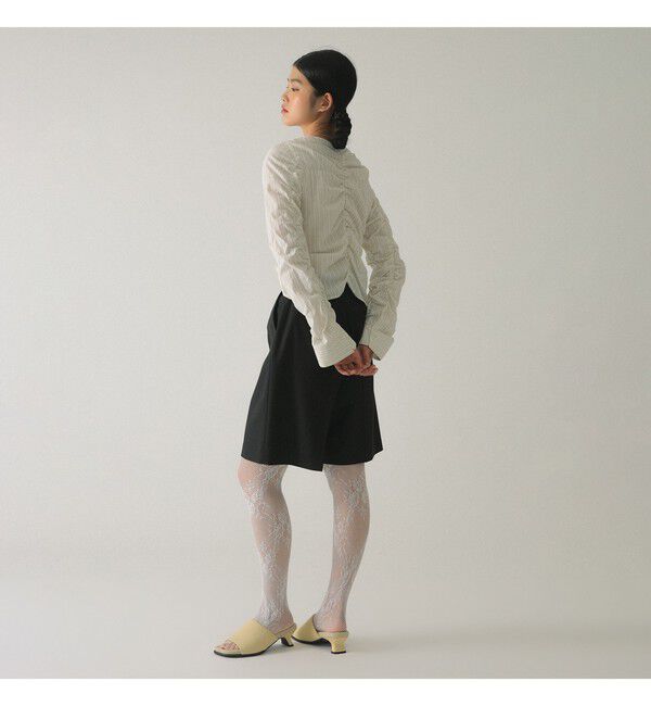 Ray BEAMS 「ストライプ シャーリング Vネック ブラウス」|シャツ・ブラウス|