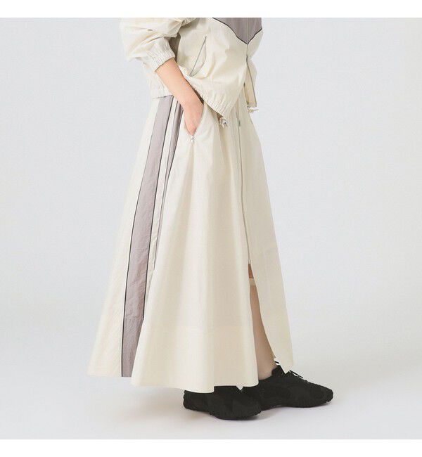 Ray BEAMS 「サイドライン ギャザー スカート」|スカート|OFF_WHITE