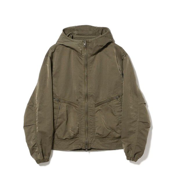 BEAMS「ガーメントダイ フーデッド ブルゾン【ワイドショートフィット】」|ブルゾン・スタジャン|