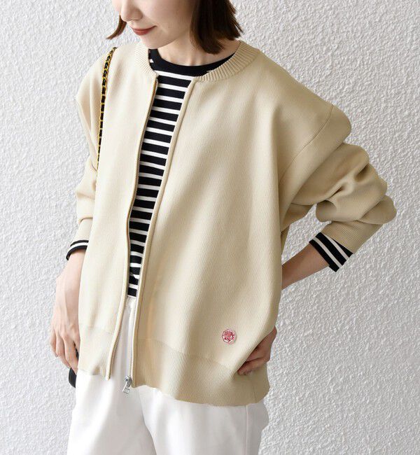 SHIPS any「《追加予約》【WEB限定】SHIPS any:〈洗濯機可能〉ジップアップ ニット ブルゾン カーディガン」|カーディガン|