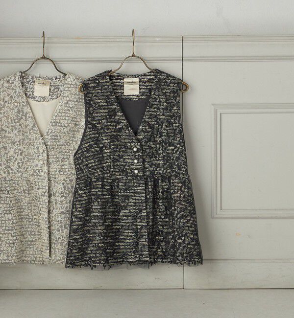 SHIPS for women「【SHIPS別注】troisiemeCHACO: チュール ジレ（セレモニー対応可）」|ベスト・ジレ|