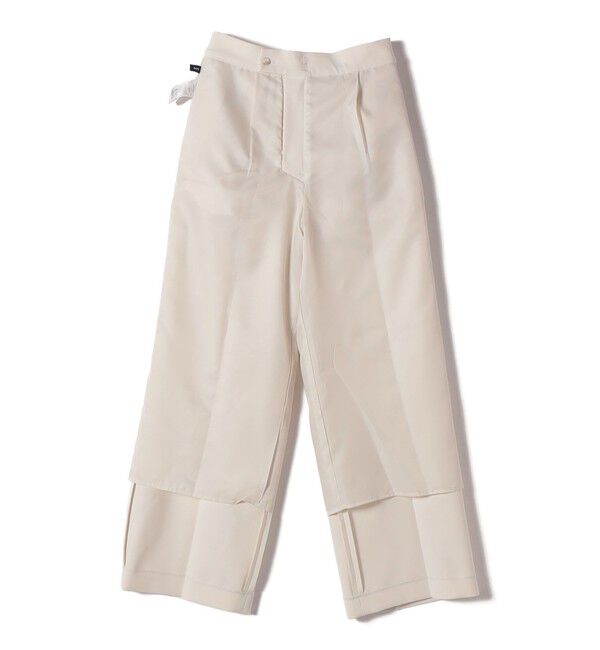 SHIPS for women「〈手洗い可能〉ダブル クロス セミ ワイド パンツ（セレモニー対応可）」|その他|