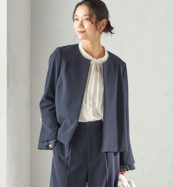 SHIPS for women「〈洗濯機可能〉無地 / プリント ピンタック ブラウス（セレモニー対応可）」|シャツ・ブラウス|