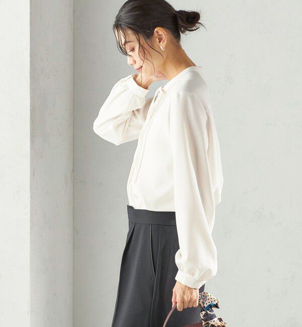 SHIPS for women「〈洗濯機可能〉無地 / プリント ピンタック ブラウス（セレモニー対応可）」|シャツ・ブラウス|