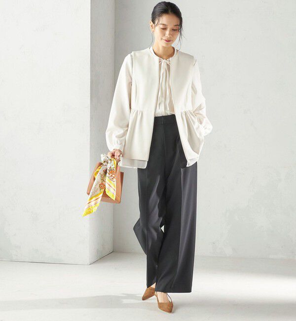 SHIPS for women「〈洗濯機可能〉無地 / プリント ピンタック ブラウス（セレモニー対応可）」|シャツ・ブラウス|