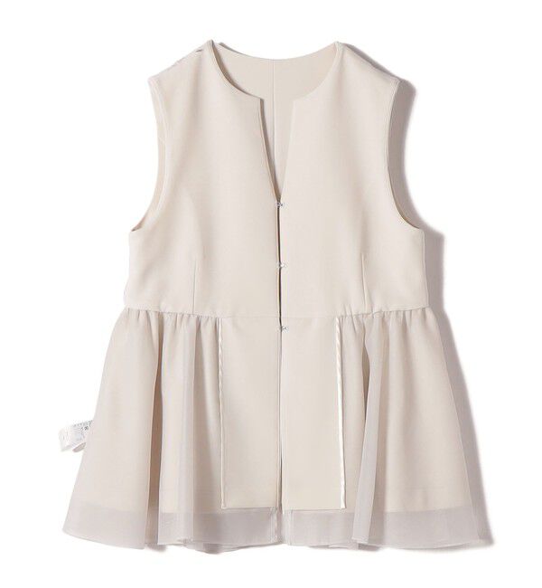 SHIPS for women「ダブル クロス レイヤード ペプラム ジレ（セレモニー対応可）」|ベスト・ジレ|