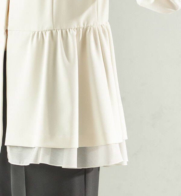 SHIPS for women「ダブル クロス レイヤード ペプラム ジレ（セレモニー対応可）」|ベスト・ジレ|