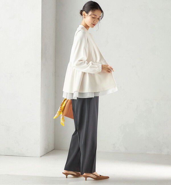 SHIPS for women「ダブル クロス レイヤード ペプラム ジレ（セレモニー対応可）」|ベスト・ジレ|