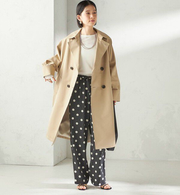 SHIPS for women「〈手洗い可能〉ソルベ ツイル ドット ドロスト パンツ」|その他|